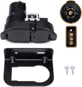 40974 Atesilor 4/7 Pin Trailer Wiring Harness Connector With Mounting Bracket 7 Way Blade 40974 Atesilor 4/7 Pin Trailer Wiring Harness Connector With Mounting Bracket 7 Way Blade
