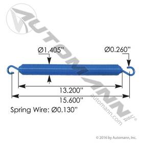 Automann 104.7106 Hood Spring Blue 15.6 Inch Kenworth C500b T800 W900b