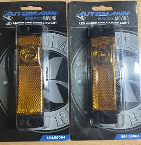Automann 564.59064 2 New Kenworth T880 Amber Side Marker Led Reflector Light / P54-6116