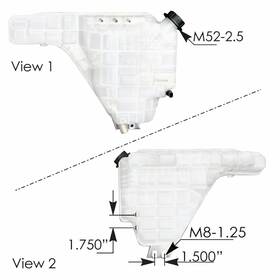 4062314c1 Automann 575.10315 Coolant Reservoir For Ihc Prostar/8600 Compatible With Oem 2604896c3