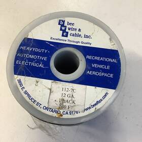 112-7c Bee Wire & Cable Inc And 12 Ga Black 100ft