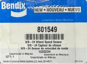 K255744bxw Bendix 801549 / 801549bxw Genuine Abs Wheel Speed Sensor - New K255744bxw Bendix 801549 / 801549bxw Genuine Abs Wheel Speed Sensor - New