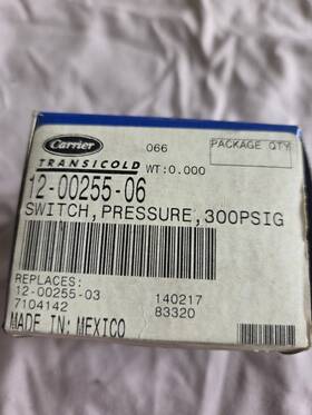 12-00255-06 Carrier 12-00255-03 Transicold 300psig Pressure Switch