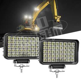 Colight 84313 2pcs 6 Inch Digger Excavator Work Lights Lamps Square For Komatsu Hitachi Cat Kubota