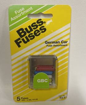 Cooper Bussmann 051712151023 New German Car Fuse Assortment Kg5 5 Fuses Gbc 8 2 16 And 25