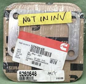 Cummins 5260648 Turbocharger Gasket New Genuine