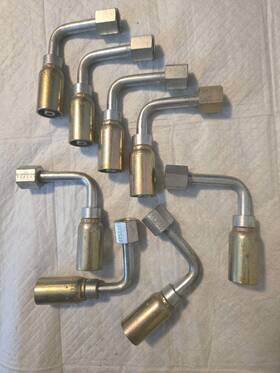 Eaton Weatherhead 06u-446 8 Fitting 3/8 Inch Hose X Female Sae 45 Swivel 90 Long Drop