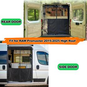 C1989 Ewlitewill C1988 Rear Door Side Magnetic Van Bug Screen For Ram Promaster 2015-25 High Roof
