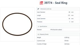 Febi 967344 Volvo O-ring Made In Germany
