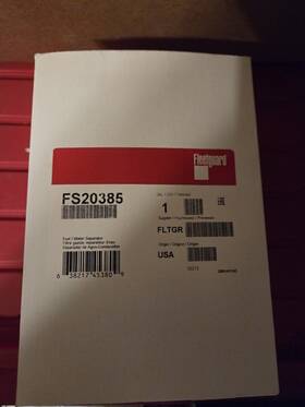 Fleetguard Fs20385 Fuel Water Separator Element