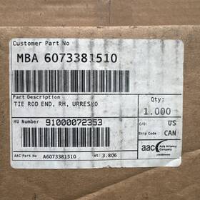 Freightliner Mba-6073381510 Steering Tie Rod End Right Side For