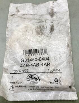 Gates G31450-0404 Hydraulic Brake Coupling Adapter New Genuine