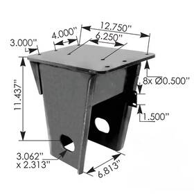 S-20190-1 Hendrickson Weld On Frame Bracket D201901 S201901 D201902 S201902