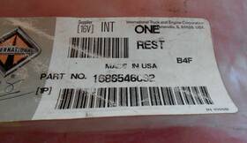 International Harvester 1686546c92 Nos Genuine Navastar # Armrest Right Side Black Color