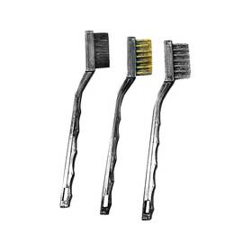 K Tool International 74103 3-piece Mini Brush Set Brass/nylon/steel Brushe