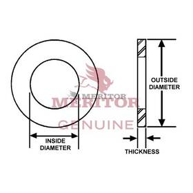 Meritor 1229f2918 Genuine Axle Hardware Washer