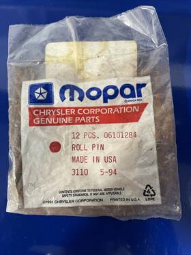 Mopar 6101284 Pinion Shaft Roll Pin Package Of 12 Superseded Part 6503827