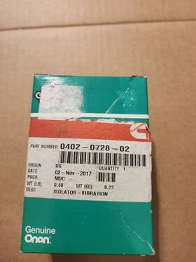 Onan 402-0728-02 Isolator Oem Cummins Part Number