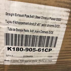 Paccar K180-905-61cp Straight Exhaust Pipe 5x61 Steel Chrome Plated