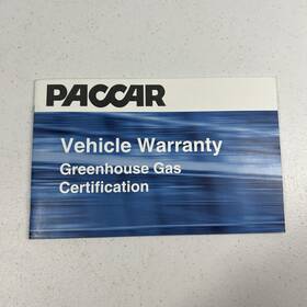Y53-6061-1b1 Paccar Vehicle Warranty Greenhouse Gas Certification Y53-6061-1b1 Paccar Vehicle Warranty Greenhouse Gas Certification