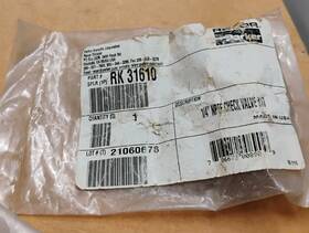 Racor Rk31610 Nos Parker Replacement Check Valve Kit 1/4 Inch Nptf