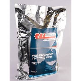 56498 Rbl Products 5003 12 Inch X 13 Pre Treatment Cut Thru Wipe 1 Pouch