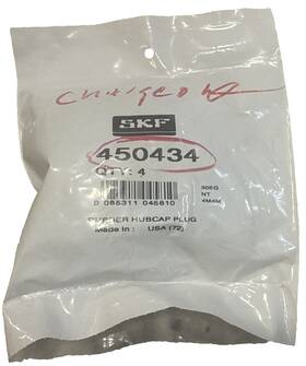 Skf 450434 Bag Of 4 Rubber Hubcap Plug New In Made Usa