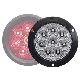 T46-wc0a-1 Tecniq Oem Hi Visibility 4 Inch Round Reverse Clear Lens Grommet Mount Amp