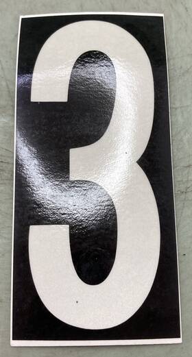 2000951 Uline Qty 5 New Replaces 4.5 Inch Reflective Vinyl Vehicle Number 3 2000951 Uline Qty 5 New Replaces 4.5 Inch Reflective Vinyl Vehicle Number 3