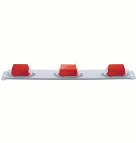 United Pacific 31077 Mini Identification Light Bar -red White Finish