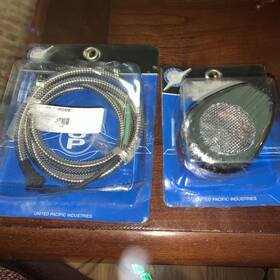 21716 United Pacific 40989 Cb Radio Microphone Cover Mic Cable Chrome
