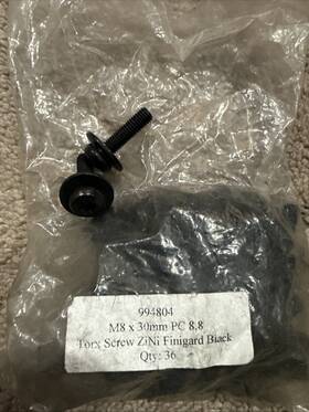 Volvo 994804 M8x30mm Screw For Mack And Torx Zini Finiguard Black Qty 36