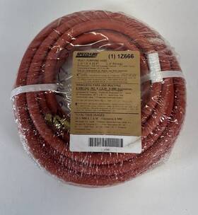 1z666 W Grainger W.w. Speedaire Multi-purpose Hose 1/4 Inch I.d. X 25 Ft Fittings