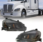 Fit 2013-2021 Kenworth T680 Black Full Led Drl Headlamp Assembly Left & Right. Fixed Price $588.99.