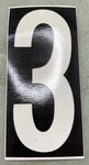 Qty New Replaces Uline 4.5" Reflective Vinyl Vehicle Number 3. Fixed Price $14.15.