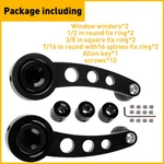 2 Pcs Black Aluminum Billet Car Manual Window Crank Handles Auto Accessories. Fixed Price $18.99.
