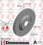 Zimmermann 100.3327.52 Brake Disc For Audi. Fixed Price $159.52.