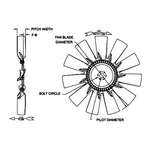 Horton 996711502-001 HS11 Blade Nylon Fan. Fixed Price $366.58.