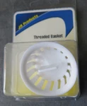 Jr Products 95045 White Plastic Sink Strainer Basket, Female Threads (7B2-2). Fixed Price $6.99.