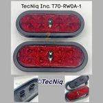 (2) 6" Oval Red/white Led Tecniq Hybrid Reverse Light Camper Trailer Connect. Fixed Price $39.99.