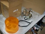 Grote Genuine Nos Amber Rood Light 76223 / With Cracked Lens. Fixed Price $89.99.