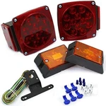 Rear Led Submersible Trailer Tail Lights Kit Boat Truck Round WATERPROOF+25'WIRE. Fixed Price $28.99.