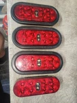 (4) 6" Oval Red/white Led Tecniq Hybrid Reverse Light Camper Trailer Connect. Fixed Price $59.99.