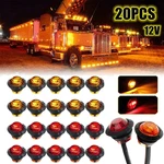 20X 3/4" 12V Marker Lights Led Bullet Amber Red Truck Trailer Rv Round Side Lamp. Fixed Price $11.99.