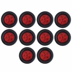 10PC- 2.5" Round 6 Led Red Light Truck Trailer Side Marker Clearance Grommet Kit. Fixed Price $59.95.
