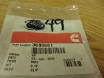 New Cummins 3600861 Clip *free Shipping*. Fixed Price $14.99.