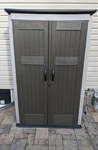 Rubbermaid Big Max 2 Ft. 6 In. 4 3 Large Vertical Resin Storage Shed. Fixed Price $575.00.