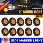 10PCS 2" Inch Amber Round Led Marker Lights W/grommet Trailer 9 For Truck Rv Dot. Fixed Price $35.99.