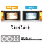 Lh+rh Headlights W/bezel & Led Bulbs For Mack CH613 Sfa Hood Truck 1990-2017. Fixed Price $215.00.