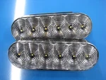 (2) Tecniq Led 6" Oval Grommet Mount Tail Reverse Back Up Lamp 3 Pole Plug. Fixed Price $34.95.